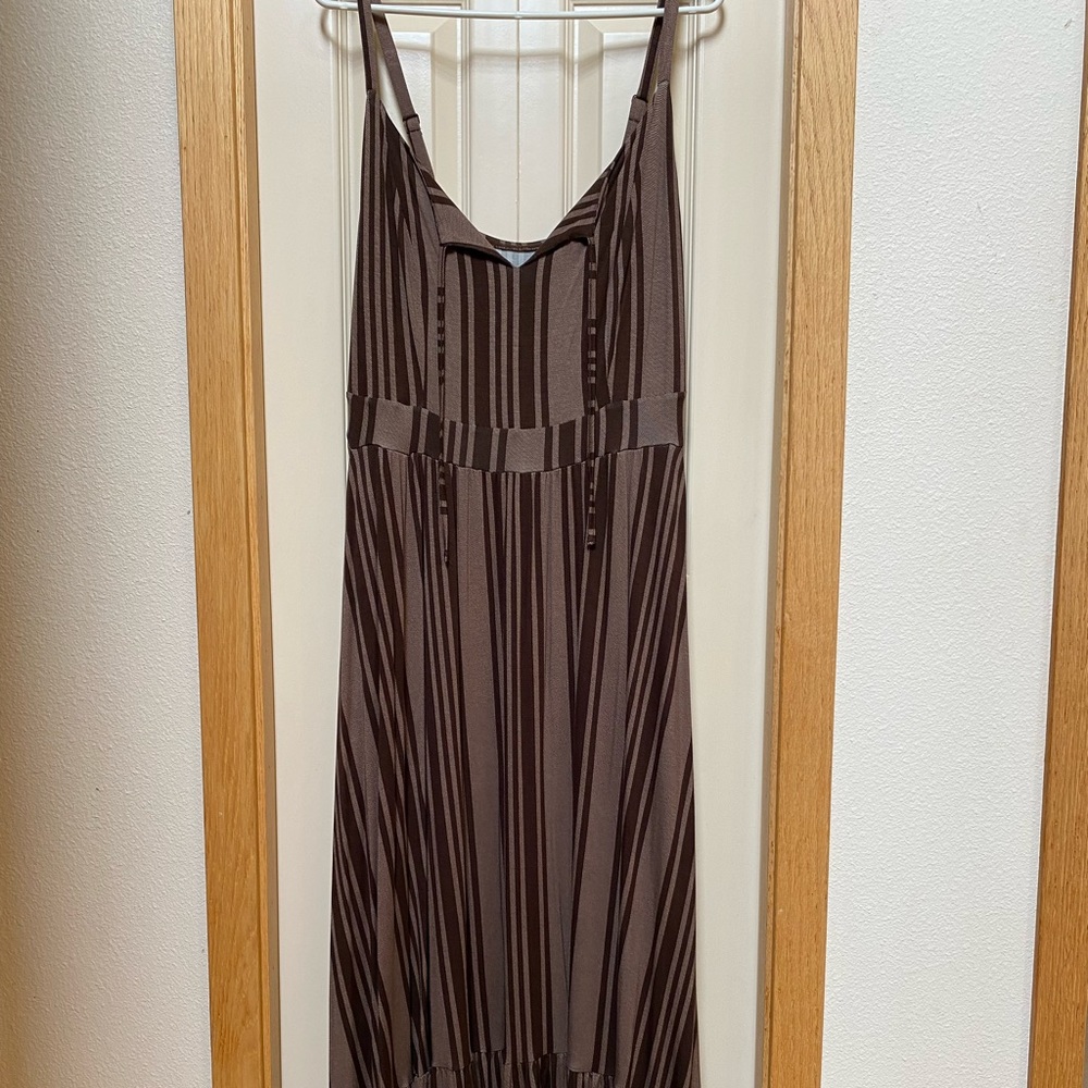 Torrid Brown Stripe Maxi Dress Size 2